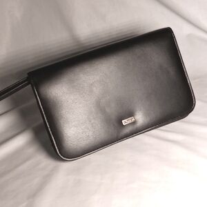 Buxton Black Vegan Leather Clutch Wallet
